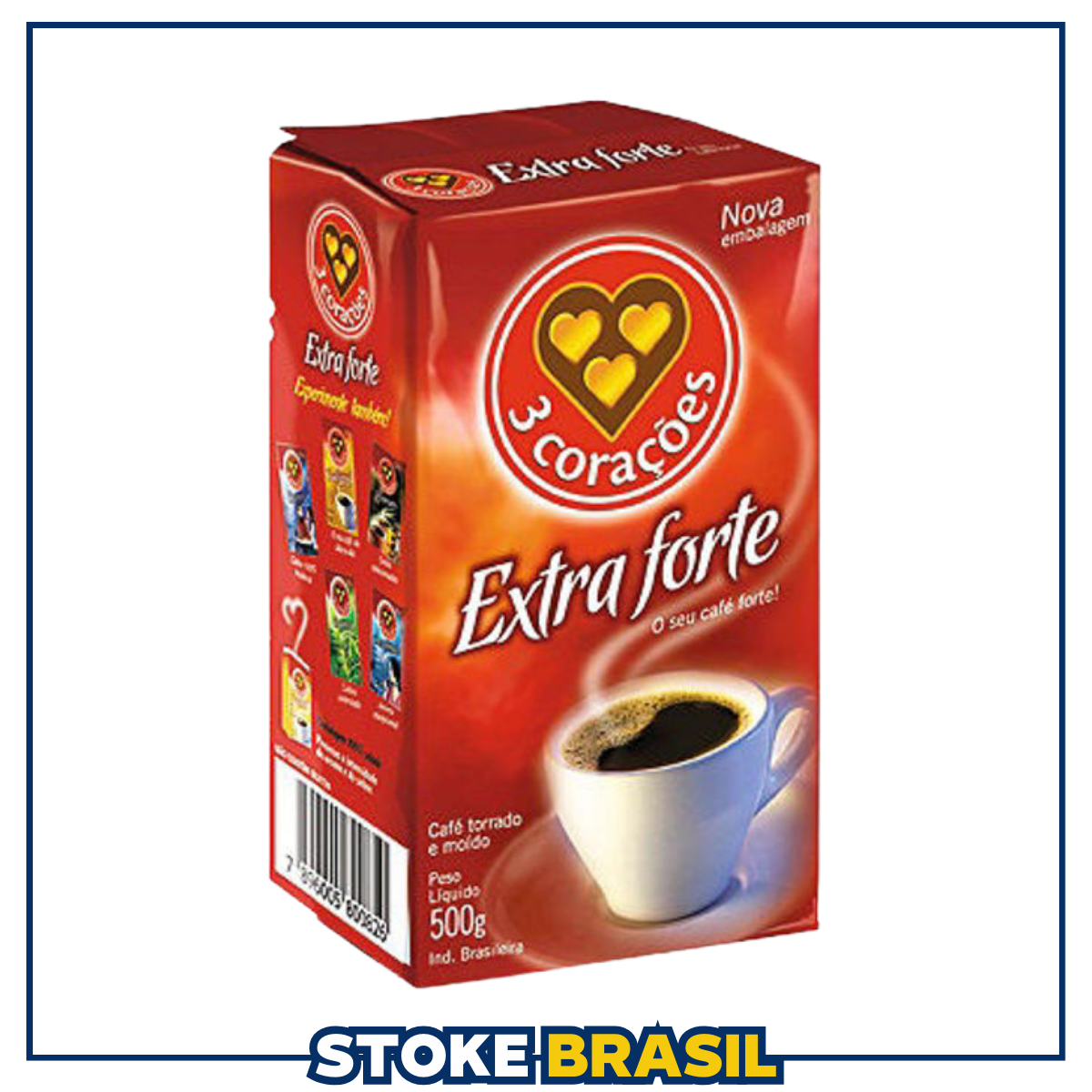 3 Corações – Café Torrado e Moído Extra Forte (500g)