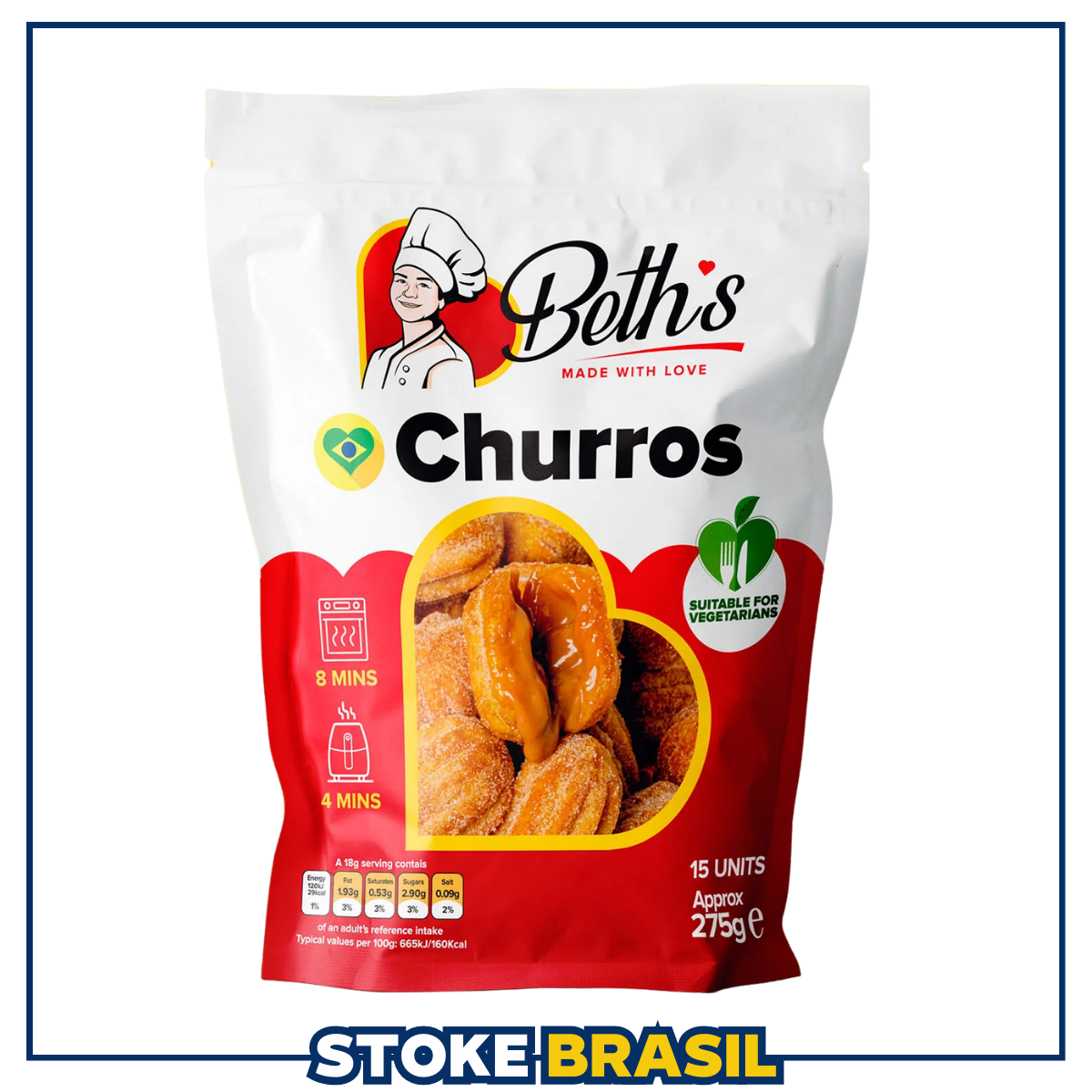 Beth's - Churros - 15 Unidades (275g)