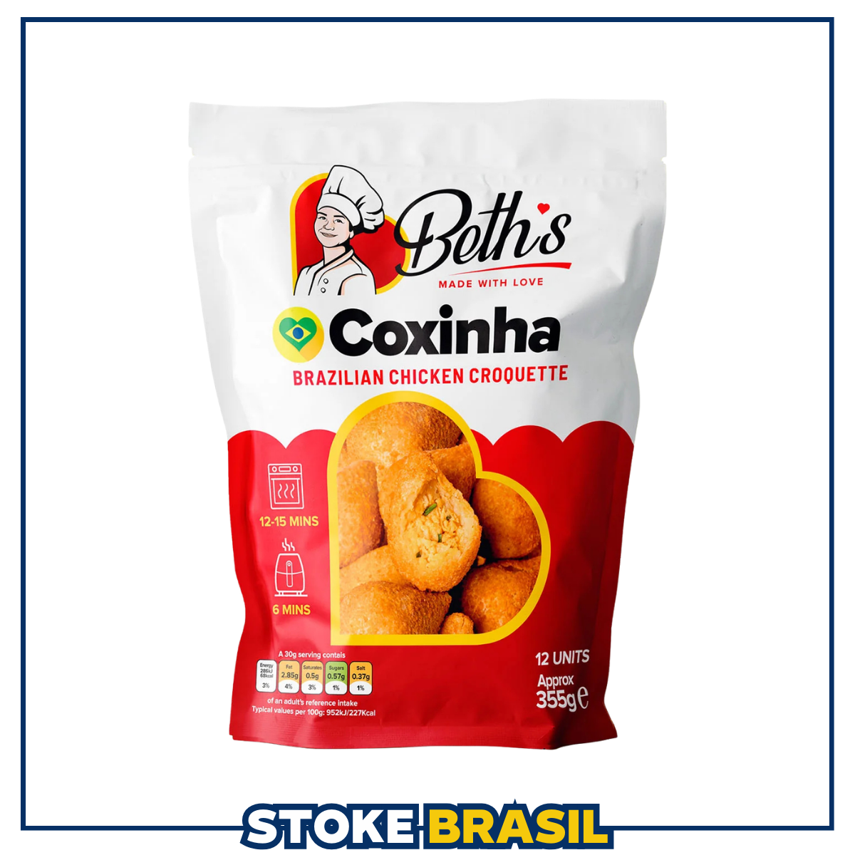 Beth's - Coxinha - 12 Unidades (355g)